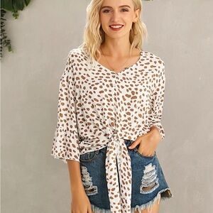 C+D+M quarter sleeved, polka dot shirt, M, EUC